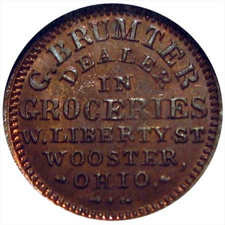 OH975C-1a   R6       MS64 NGC Brumter Groceries, Wooster Ohio