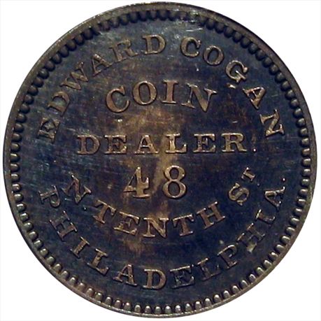 MILLER PA 90F MS63 NGC Edward Cogan Coin Dealer Philadelphia Pennsylvania Silver