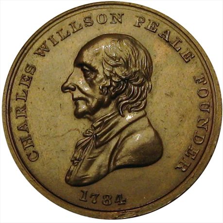 MILLER PA 395 AU Philadelphia Museum Charles Wilson Peale Founder 1821 Gobrecht