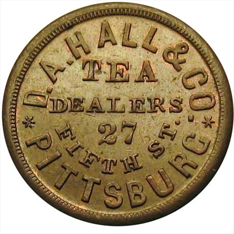 PA765G-1a   R2       AU   Hall & Co. Tea Dealers, Pittsburgh Pennsylvania