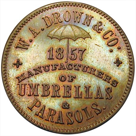 MILLER PA 133 MS62 Drown & Co. 1857 Philadelphia Pennsylvania