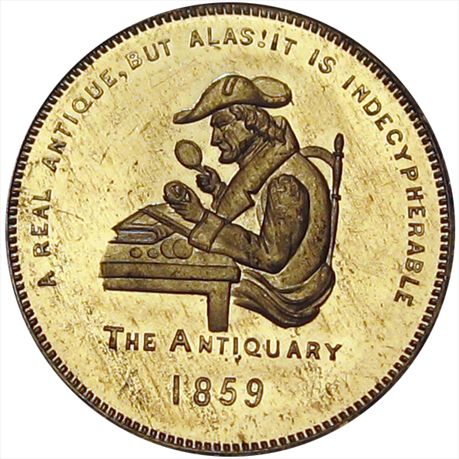 MILLER NY  186 MS63 John Curtis mule Antiquary coin collector