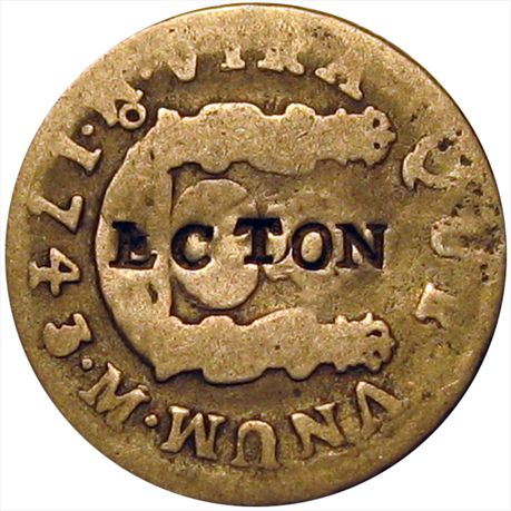 ECTON on the obverse of a 1743 Mexico City One Real VF coin VG. 
