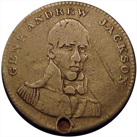 Andrew Jackson  Brass 25mm VG AJACK 1824-2 