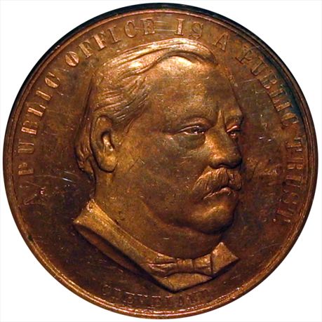 Grover Cleveland Copper 38mm MS63 GC 1892-8 Unlisted NGC