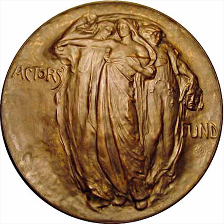 ANS Medal 1910 Actors Fund by Chester Beach 70mm MS63