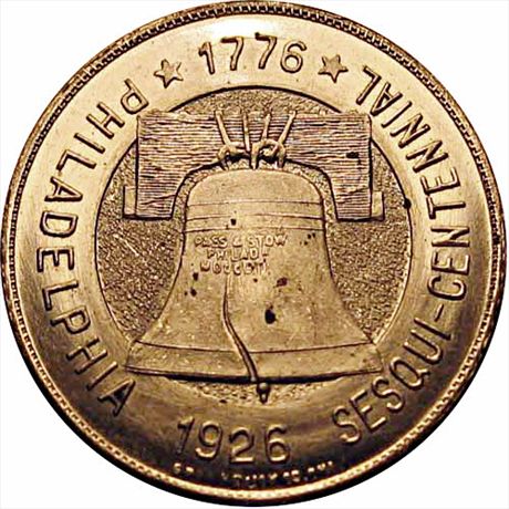 Sesqui-Centennial Philadelphia 1926 Liberty Bell Nickel 32mm MS62