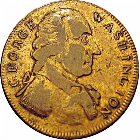 George Washington Success token Brass 20mm VF Baker 267A GW 1792-3