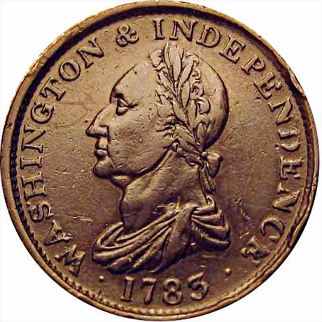 Baker    2 Draped Bust without button 1783 Copper 28mm VF