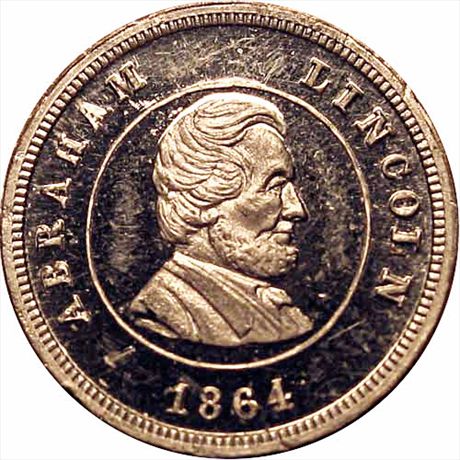 Abraham Lincoln Assassinated April 14th 1865 White Metal 25mm MS63