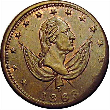 117/420 a R1  MS62 1863 George Washington