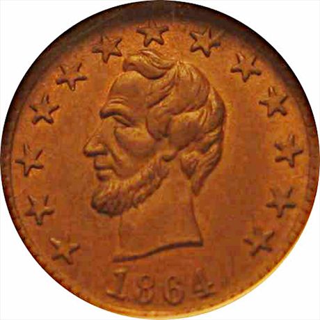 127/248 a R4 NGC MS64 1864 Abraham Lincoln OK