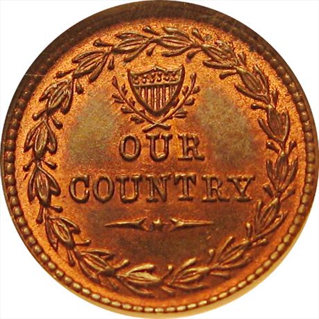 231/352A a R1 NGC MS65 Our Country crossed Union cannons