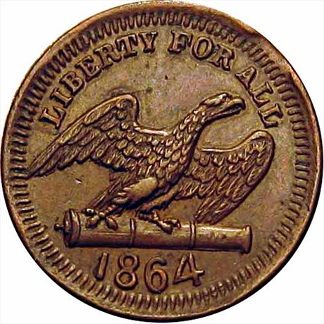 160/417 a R4  EF Liberty For All 1864 eagle cannon