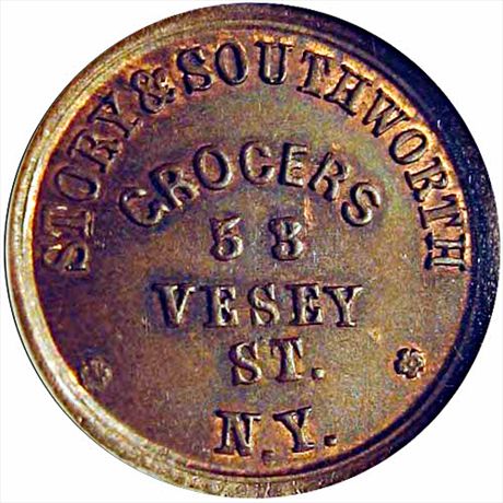 NY630BV- 6a R1 NGC MS64 Story & Southworth, New York 1863