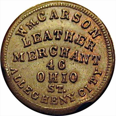 PA 13A-1a R6  MS60 Carson Leather Merchant, Allegheny City Pennsylvania