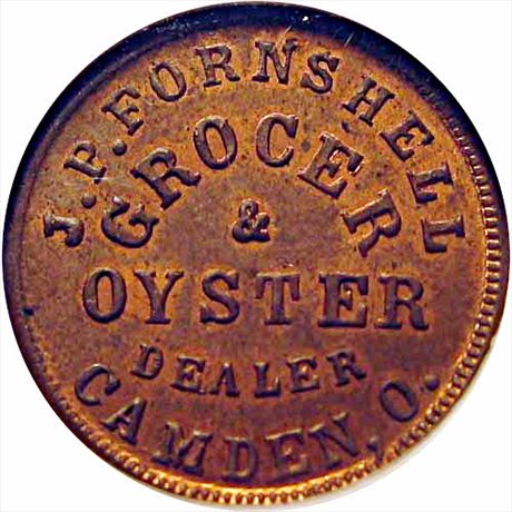 OH120B-2a R6 NGC MS63 Fornshell Oyster Dealer, Canton Ohio
