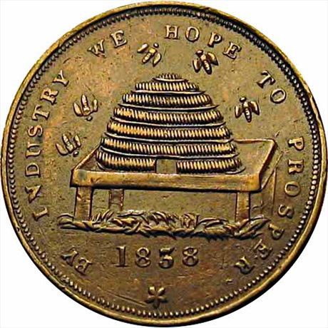 LOW 194A R4  EF Beehive and Bees 1838 HT83A