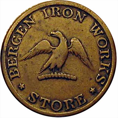 LOW 142 R2  VF Bergen Iron Works 1840, Lakewood New Jersey HT205