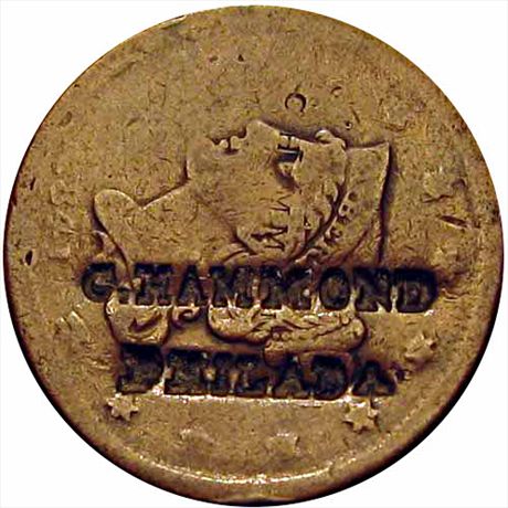C. HAMMOND / PHILADa on 1841 Large Cent