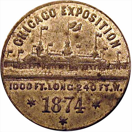 RULAU IL-El 10   EF Elgin National Watch Chicago 1874 Illinois Father Time