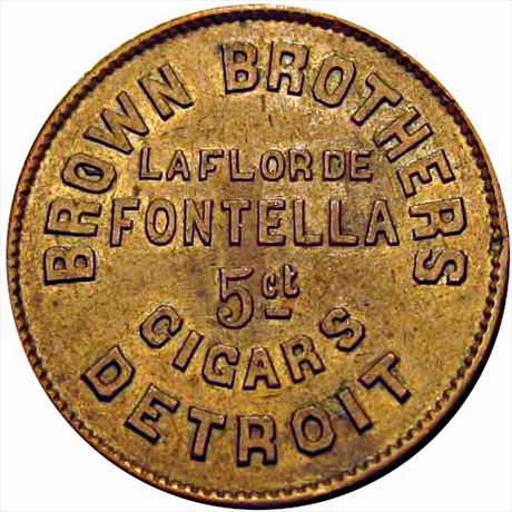 MILLER MI 1C EF Brown Brothers Fontella Cigars Detroit Michigan Rulau MI De B3