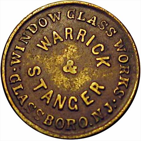 MILLER NJ 12   VF Warrick & Stanger 1872, Glassboro New Jersey