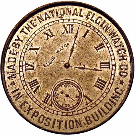 RULAU IL-El  9   AU National Elgin Watch Chicago Exposition 1873 Illinois