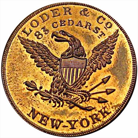 MILLER NY  465   MS64 Loder & Co. Importers 83 Cedar St., New York