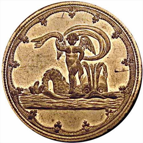 MILLER NY  488   AU Lovett Medal Die-Sinker, New York Cupid Sea Serpent