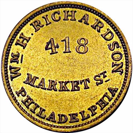 MILLER PA 421A   MS64 Wm. H. Richardson Philadelphia Pennsylvania