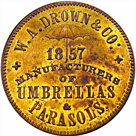 MILLER PA 134   MS63 Drown & Co. 1857 Philadelphia Pennsylvania