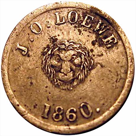 RULAU OH 192   EF Loewe 1860, Cincinnati Ohio Lion Head