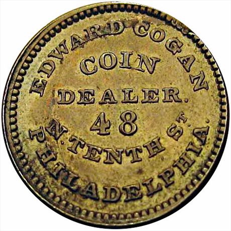 MILLER PA 101   AU Edward Cogan Coin Dealer, Philadelphia Pennsylvania