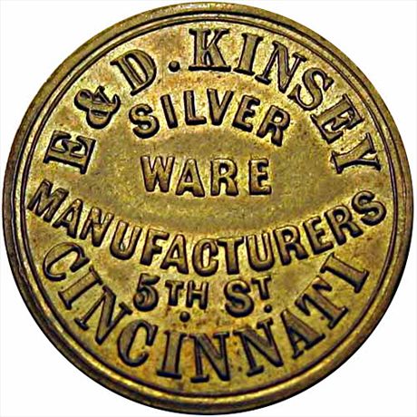 MILLER OH 19   AU+ Kinsey Silver Ware Manufacturers, Cincinnati Ohio