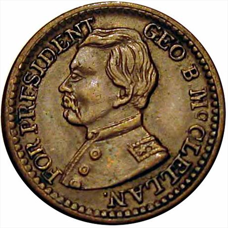 45  -  138A/150 a  R6  EF McClellan Patriotic Civil War token