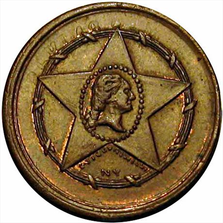 20  -   61/105 a  R7  MS63  Patriotic Civil War token