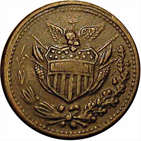 51  -  165/400 a  R5  VF  Patriotic Civil War token