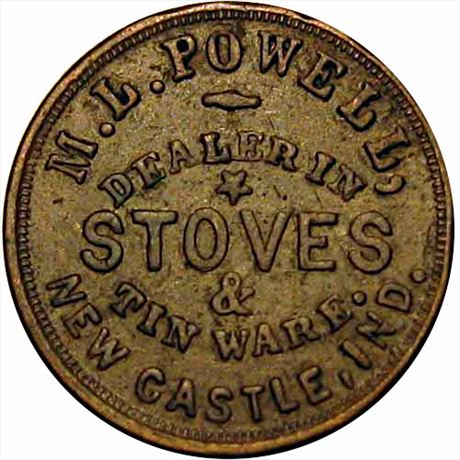 123  -  IN690A-4a  R6  VF New Castle Indiana Civil War Token