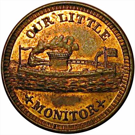 67  -  237/423 a  R1  MS64 1863 Monitor Patriotic Civil War token