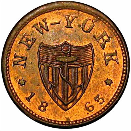 63  -  200/346 ao  R8  MS64  Patriotic Civil War token
