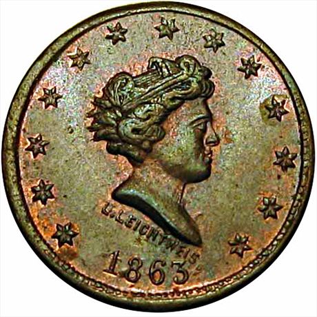 18  -   43/388 a  R2  MS64  Patriotic Civil War token