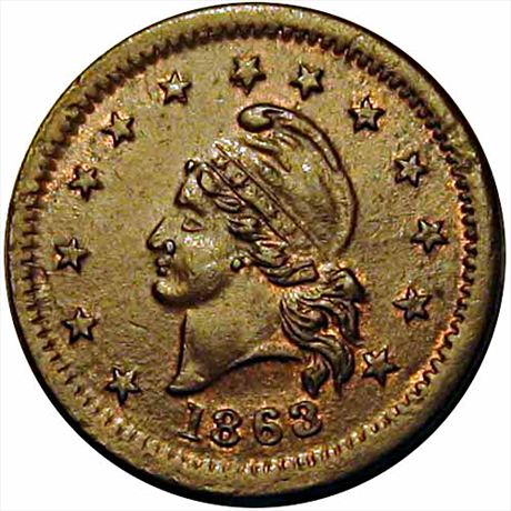 12  -   19/396 a  R2  AU+  Patriotic Civil War token