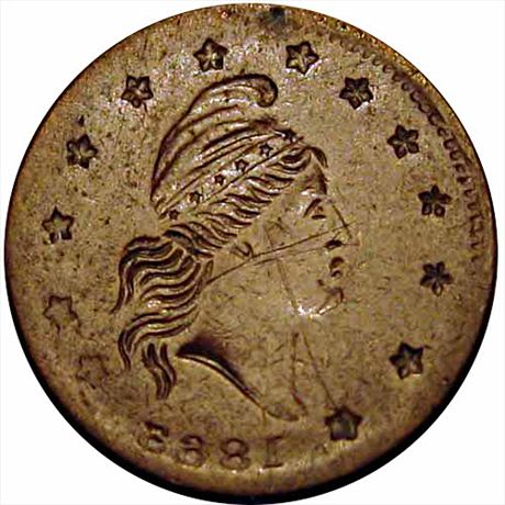 3  -    7A/  7A a  R9  EF Brockage Mint Error Patriotic Civil War token
