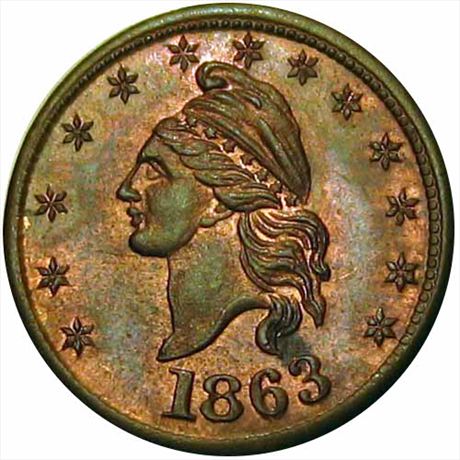 1  -    1/229 a  R1  MS63  Patriotic Civil War token