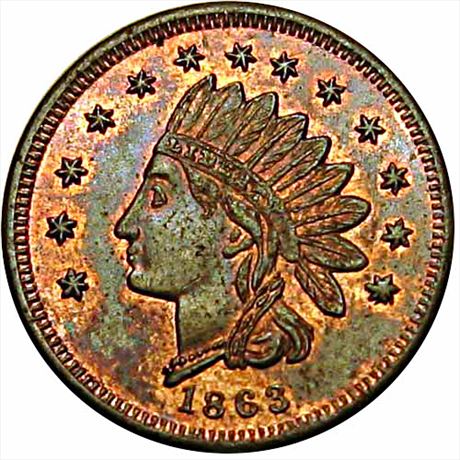21  -   70/281 a  R6  MS64  Patriotic Civil War token