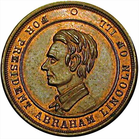 78  -  506/510A a  R8  MS64 Lincoln Patriotic Civil War token