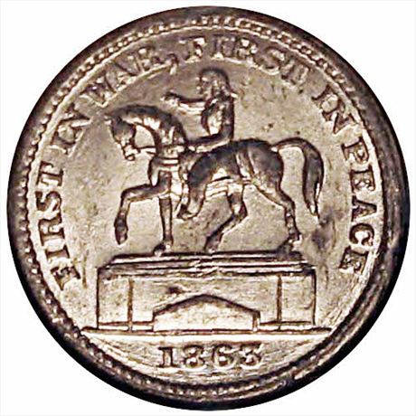 58  -  176/271 e  R8 NGC MS64 White Metal Patriotic Civil War token