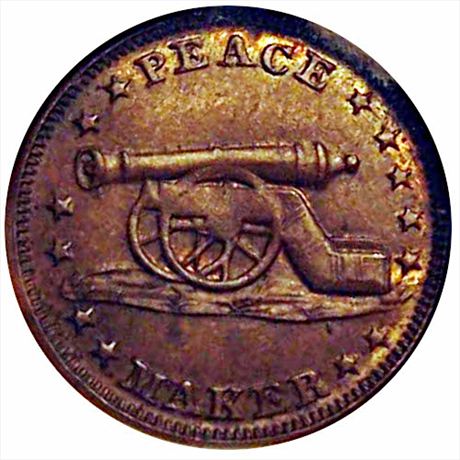 52  -  169/213 a  R2 NGC MS64  Patriotic Civil War token