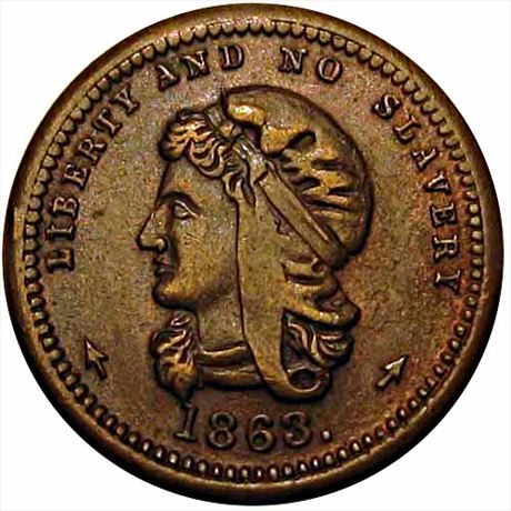 16  -   36/340 a  R2  AU Anti-Slavery Patriotic Civil War token